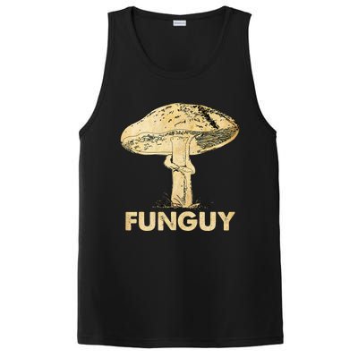 Funguy Funny Fungi Fungus Mushroom Men Funny Guy Vintage PosiCharge Competitor Tank