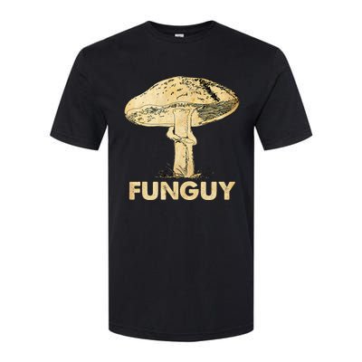 Funguy Funny Fungi Fungus Mushroom Men Funny Guy Vintage Softstyle CVC T-Shirt