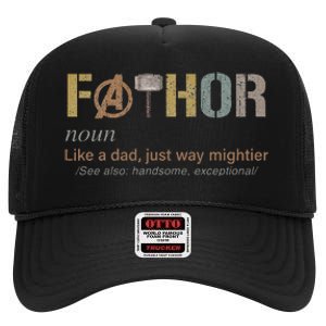 Fathor Funny Fathor Definition High Crown Mesh Back Trucker Hat