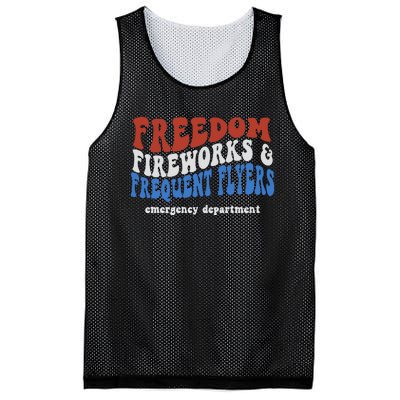 Freedom Fireworks & Frequent Flyers Emergency Department Mesh Reversible Basketball Jersey Tank