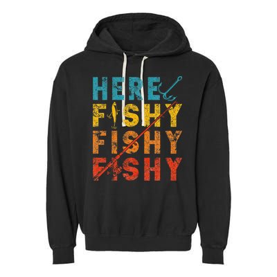 Fisher Fish Fishermen Bait Fishing Rod Girls Bass Garment-Dyed Fleece Hoodie