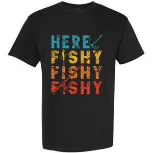 Fisher Fish Fishermen Bait Fishing Rod Girls Bass Garment-Dyed Heavyweight T-Shirt