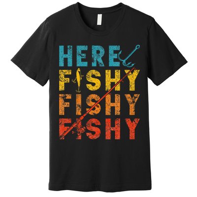 Fisher Fish Fishermen Bait Fishing Rod Girls Bass Premium T-Shirt