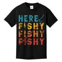 Fisher Fish Fishermen Bait Fishing Rod Girls Bass Kids T-Shirt