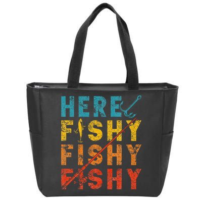 Fisher Fish Fishermen Bait Fishing Rod Girls Bass Zip Tote Bag