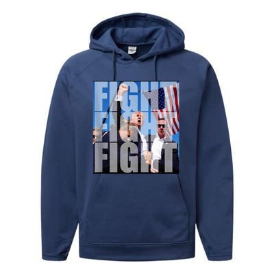 Fight Fight Fight For Donald Trump 2024 Usa Election Voting Performance Fleece Hoodie