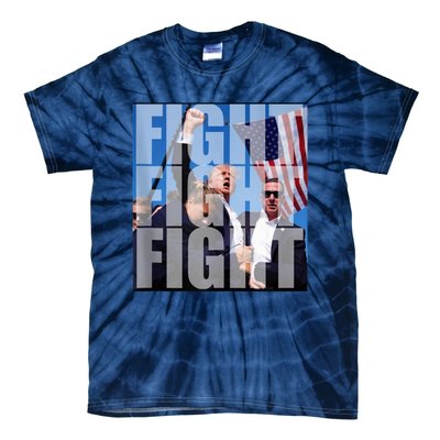 Fight Fight Fight For Donald Trump 2024 Usa Election Voting Tie-Dye T-Shirt