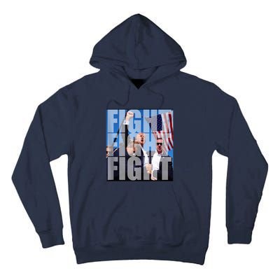 Fight Fight Fight For Donald Trump 2024 Usa Election Voting Tall Hoodie