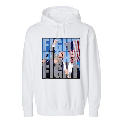 Fight Fight Fight For Donald Trump 2024 Usa Election Voting Garment-Dyed Fleece Hoodie