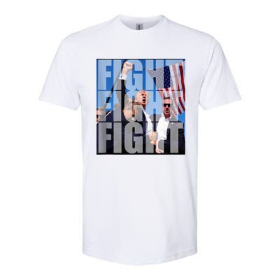 Fight Fight Fight For Donald Trump 2024 Usa Election Voting Softstyle® CVC T-Shirt