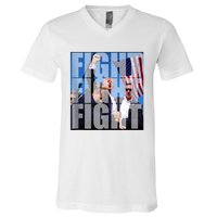 Fight Fight Fight For Donald Trump 2024 Usa Election Voting V-Neck T-Shirt