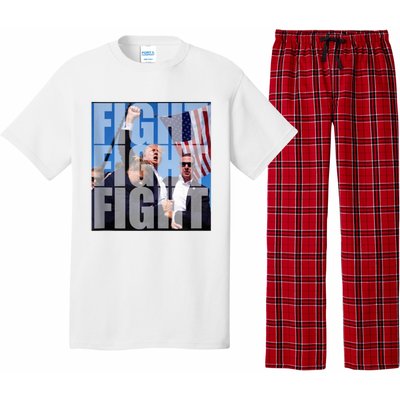 Fight Fight Fight For Donald Trump 2024 Usa Election Voting Pajama Set