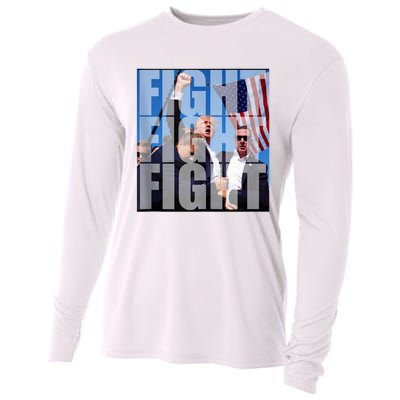 Fight Fight Fight For Donald Trump 2024 Usa Election Voting Cooling Performance Long Sleeve Crew