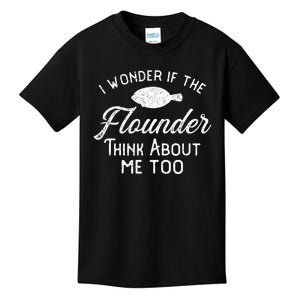 Funny Flounder Fishing Gigging Kids T-Shirt