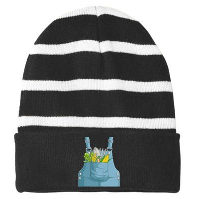 Farmer Farm Farming Life Halloween Costume For Men Striped Beanie with Solid Band