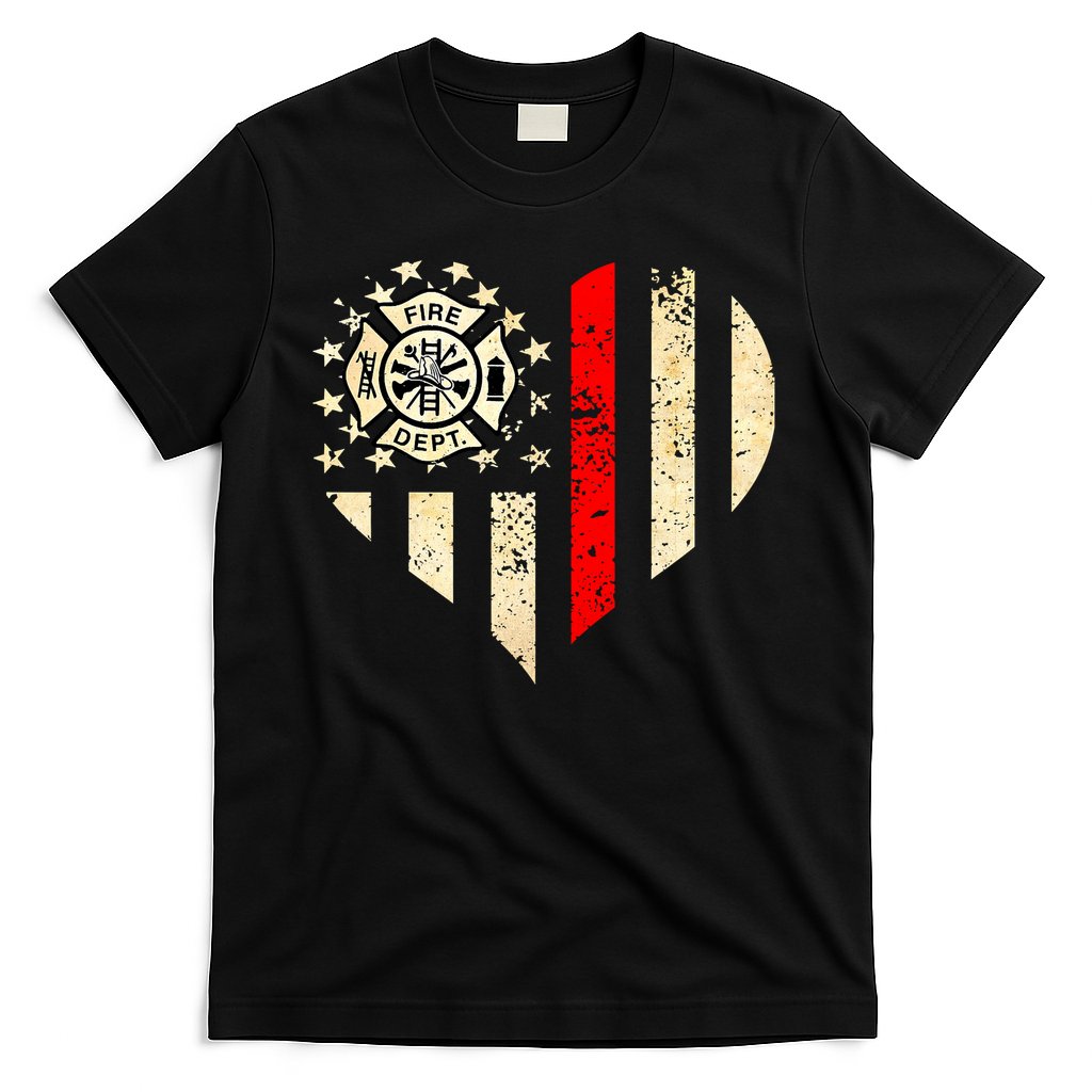 Funny Firefighter Fireman Heart T-Shirt