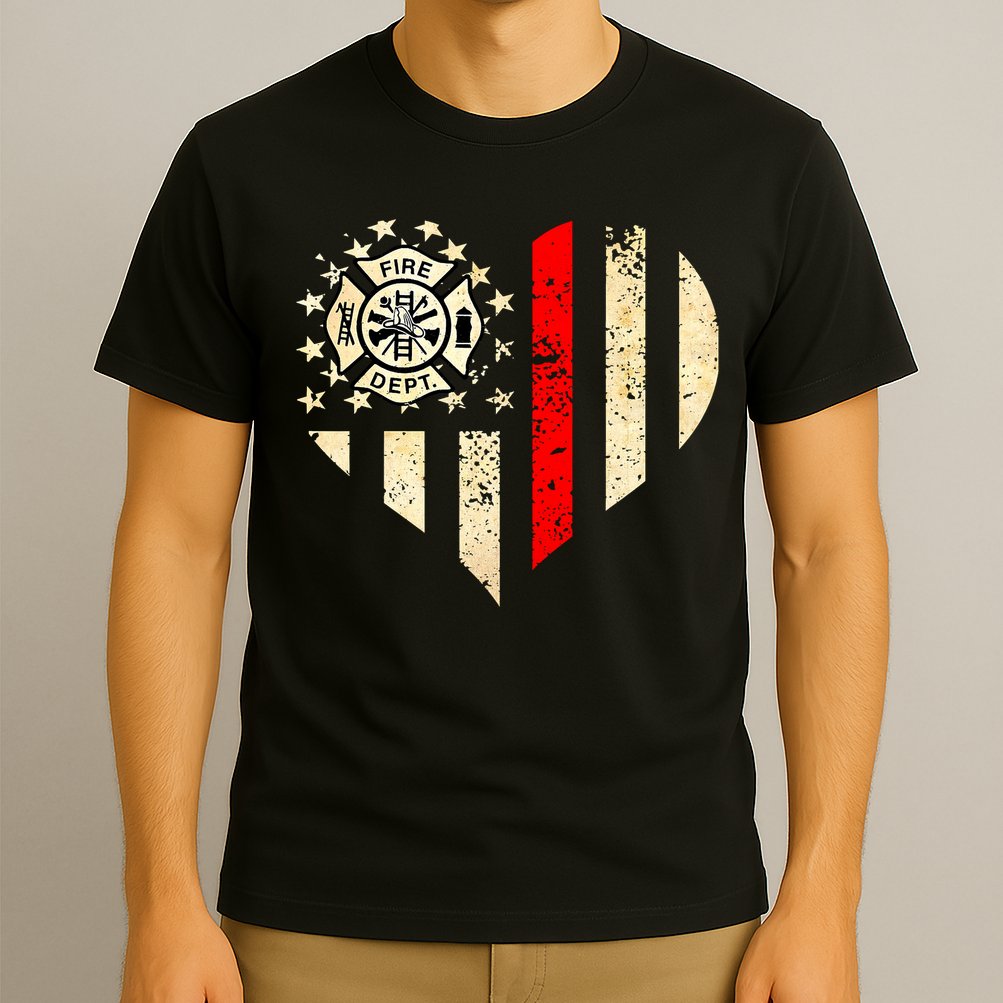 Funny Firefighter Fireman Heart T-Shirt