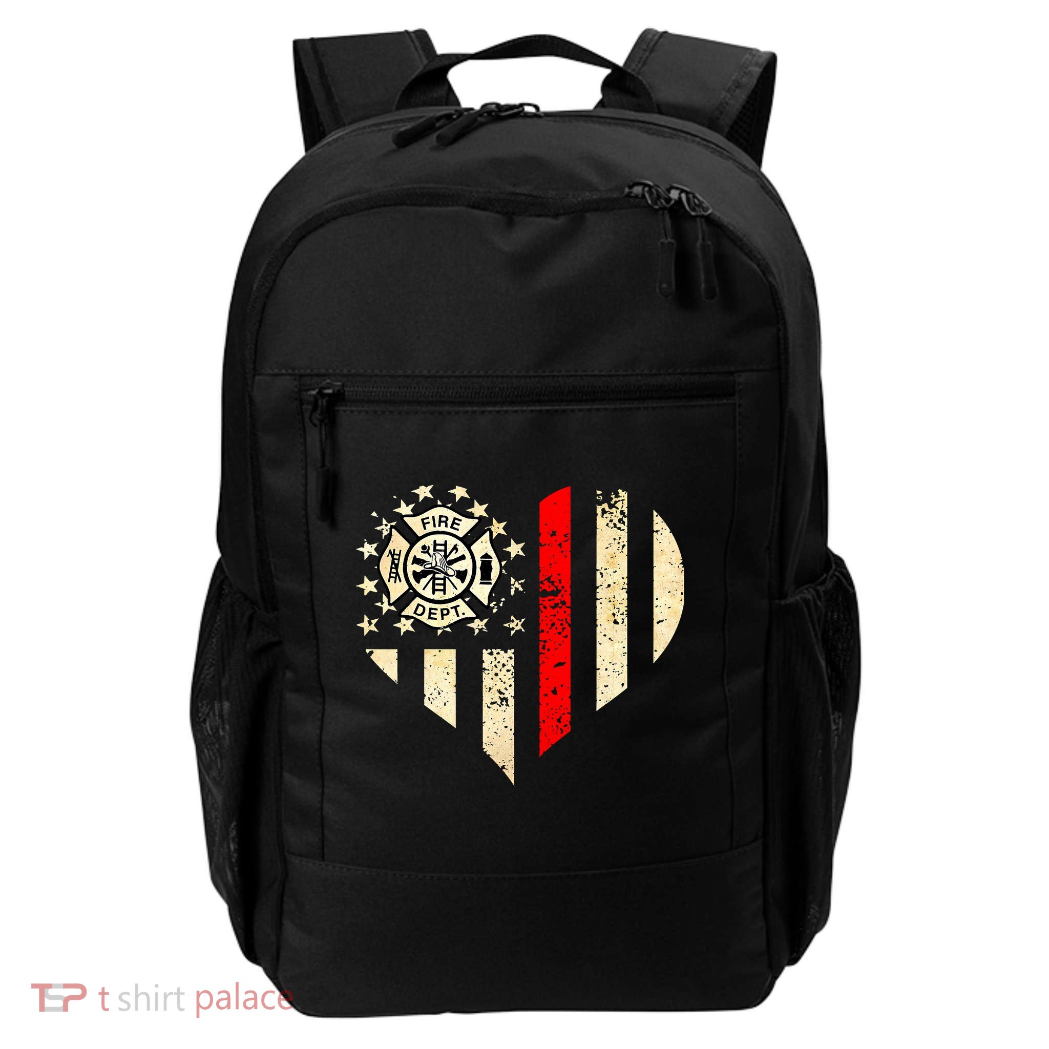 Funny Firefighter Fireman Heart Backpack