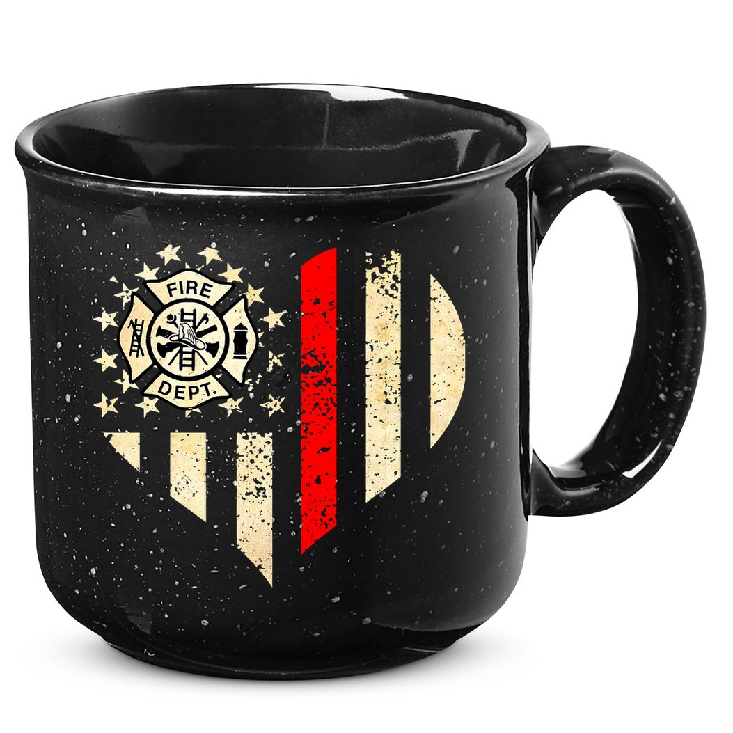 Funny Firefighter Fireman Heart 15oz Campfire Ceramic Mug