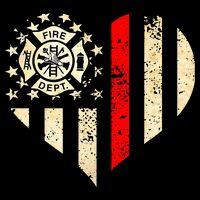 Funny Firefighter Fireman Heart Polo