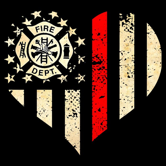 Funny Firefighter Fireman Heart Women's Crop Top Tee