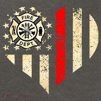Funny Firefighter Fireman Heart Cotton Canvas Backpack