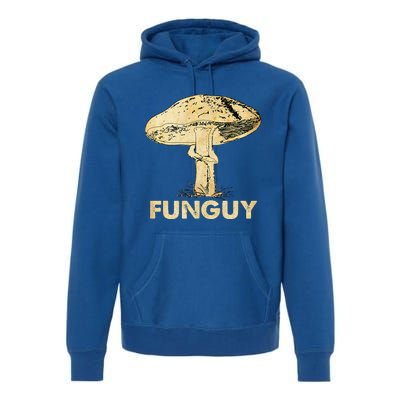 Funguy Funny Fungi Fungus Mushroom Funny Guy Vintage Premium Hoodie