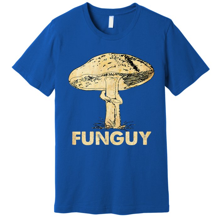 Funguy Funny Fungi Fungus Mushroom Funny Guy Vintage Premium T-Shirt