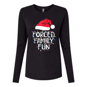 Forced Family Fun Sarcastic Christmas Funny Womens Cotton Relaxed Long Sleeve T-Shirt