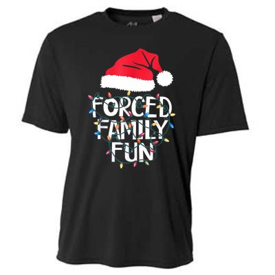 Forced Family Fun Sarcastic Christmas Funny Cooling Performance Crew T-Shirt