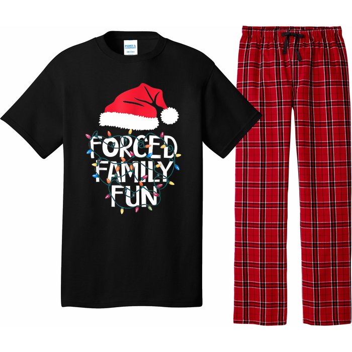 Forced Family Fun Sarcastic Christmas Funny Pajama Set