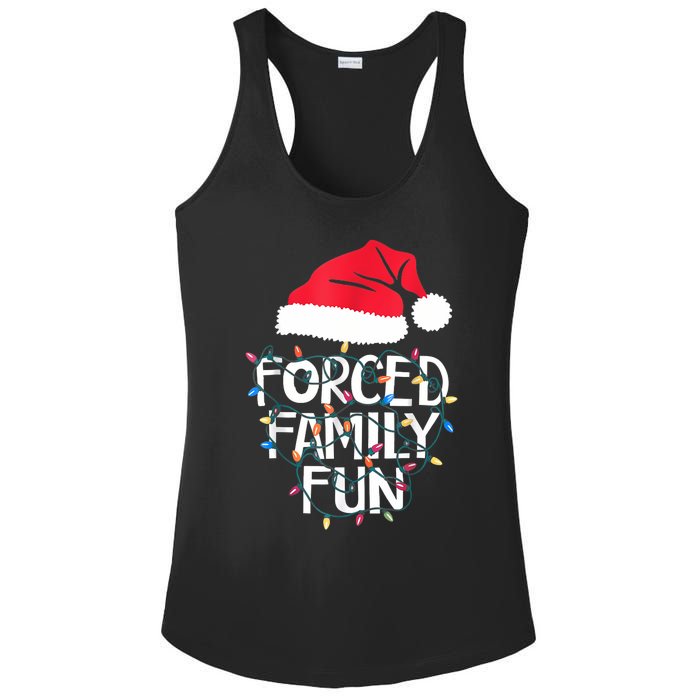 Forced Family Fun Sarcastic Christmas Funny Ladies PosiCharge Competitor Racerback Tank