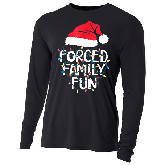 Forced Family Fun Sarcastic Christmas Funny Cooling Performance Long Sleeve Crew