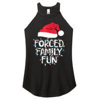 Forced Family Fun Sarcastic Christmas Funny Women's Perfect Tri Rocker Tank