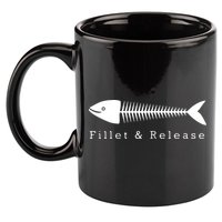 Funny Fishing Fisherman Humor Tee Fillet And Release 11oz C Handle Ceramic Mug