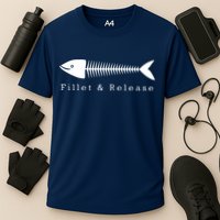 Funny Fishing Fisherman Humor Tee Fillet And Release Cooling Performance Crew T-Shirt