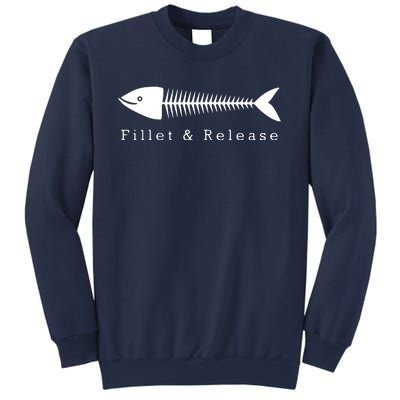 Funny Fishing Fisherman Humor Tee Fillet And Release Sweatshirt