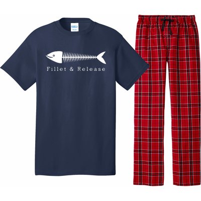 Funny Fishing Fisherman Humor Tee Fillet And Release Pajama Set