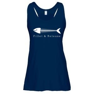 Funny Fishing Fisherman Humor Tee Fillet And Release Ladies Essential Flowy Tank