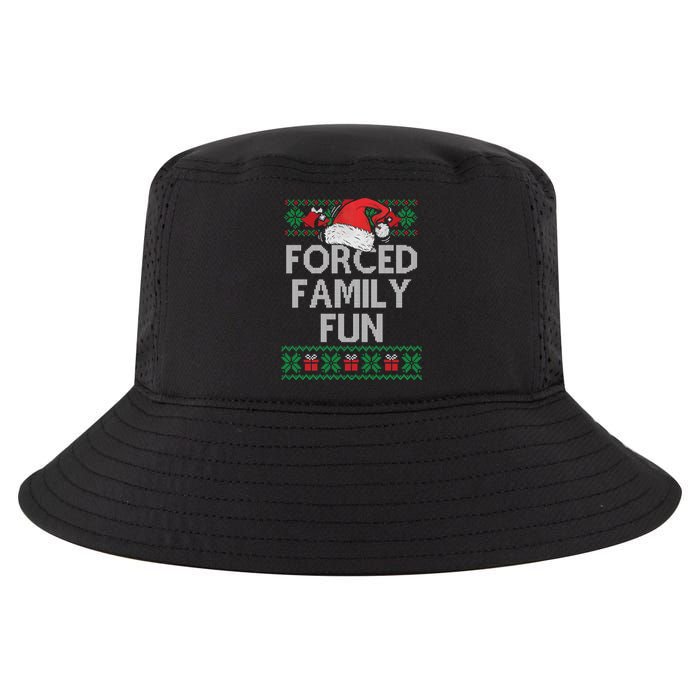 Forced Family Fun Sarcastic Funny Christmas Ugly Xmas Cool Comfort Performance Bucket Hat