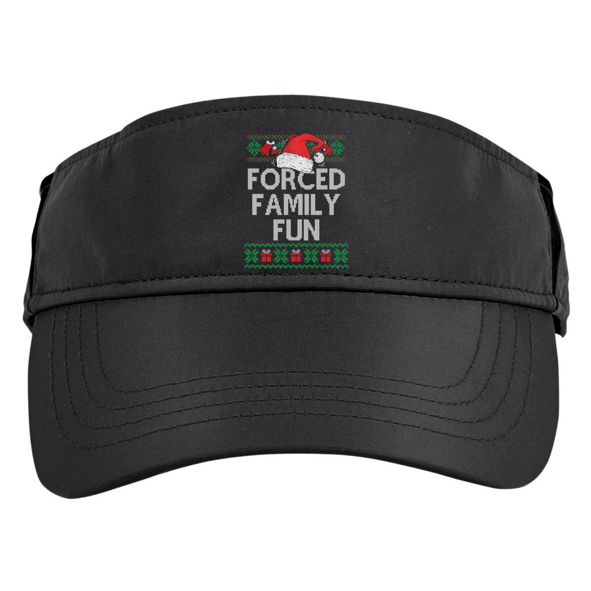 Forced Family Fun Sarcastic Funny Christmas Ugly Xmas Adult Drive Performance Visor