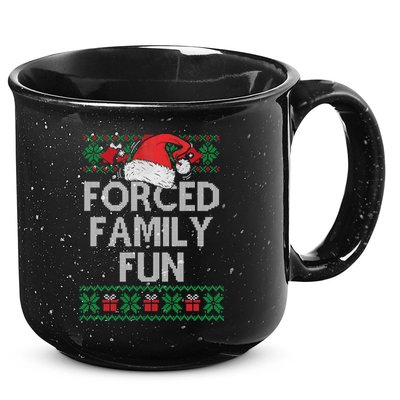 Forced Family Fun Sarcastic Funny Christmas Ugly Xmas 15oz Campfire Ceramic Mug