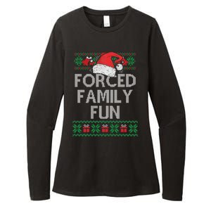 Forced Family Fun Sarcastic Funny Christmas Ugly Xmas Womens CVC Long Sleeve Shirt