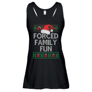 Forced Family Fun Sarcastic Funny Christmas Ugly Xmas Ladies Essential Flowy Tank