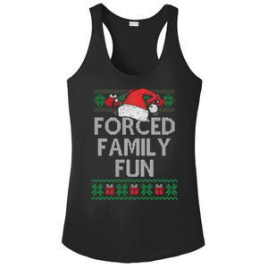 Forced Family Fun Sarcastic Funny Christmas Ugly Xmas Ladies PosiCharge Competitor Racerback Tank