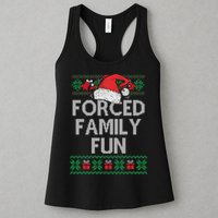 Forced Family Fun Sarcastic Funny Christmas Ugly Xmas Womens Tank Top