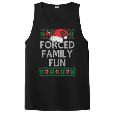 Forced Family Fun Sarcastic Funny Christmas Ugly Xmas PosiCharge Competitor Tank