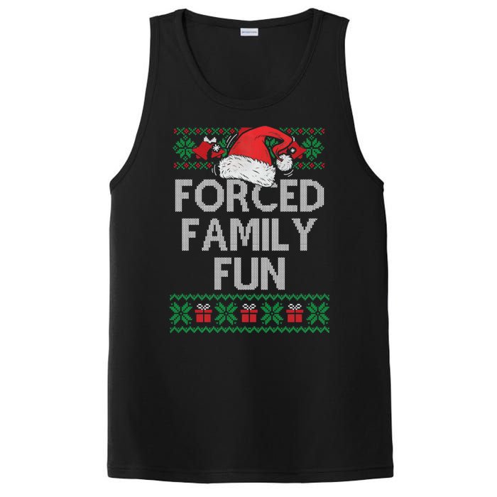 Forced Family Fun Sarcastic Funny Christmas Ugly Xmas PosiCharge Competitor Tank