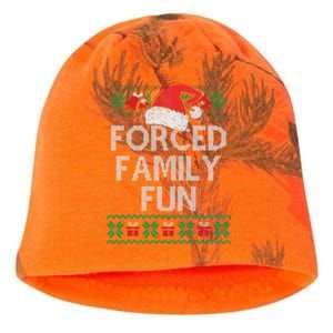 Forced Family Fun Sarcastic Funny Christmas Ugly Xmas Kati - Camo Knit Beanie