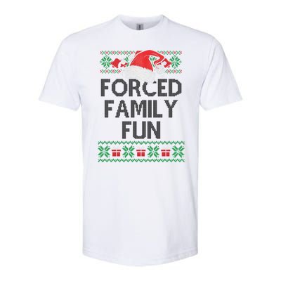 Forced Family Fun Sarcastic Funny Christmas Ugly Xmas Softstyle CVC T-Shirt